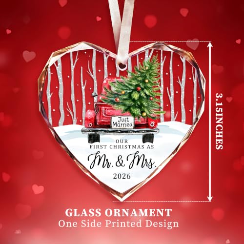 Image of First Christmas Married Ornament,Mr and Mrs Wedding Gifts for Couples 2026