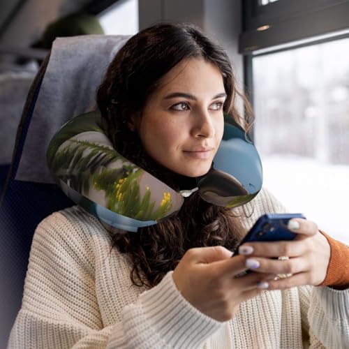 Almohada de espuma viscoelástica para viaje negra miniatura 6
