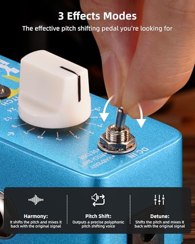 Pédale pitch box LEKATO : harmoniseur guitare et octaveur true bypass compact - 2