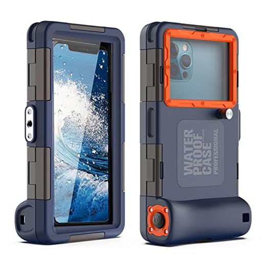 Diving Phone Case, Underwater Photography Video Housings with Lanyard[50ft/15m], Snorkeling Waterproof Phone Case for iPhone 11/12/13 14 Series Samsung S22/S21/S20 LG Motorola Google etc Navy Blue
