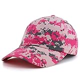 Armycrew Digital Camouflage Unstructured Cotton Ripstop Baseball Cap - Pink Camo