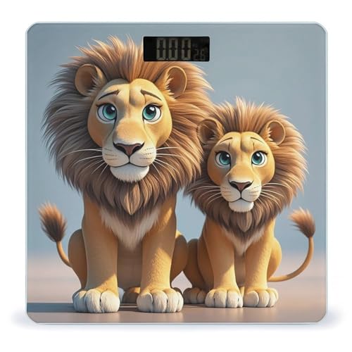 Báscula digital Two Lions de vidrio templado miniatura 1