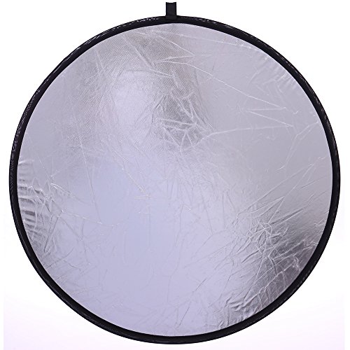 Image of 43 inch /110cm 5-in-1 Light Reflector for Photography Collapsible Multi-Disc Round with Bag - Translucent, Gold, Silver, Black and White for Studio Photography Lighting and Outdoor Lighting