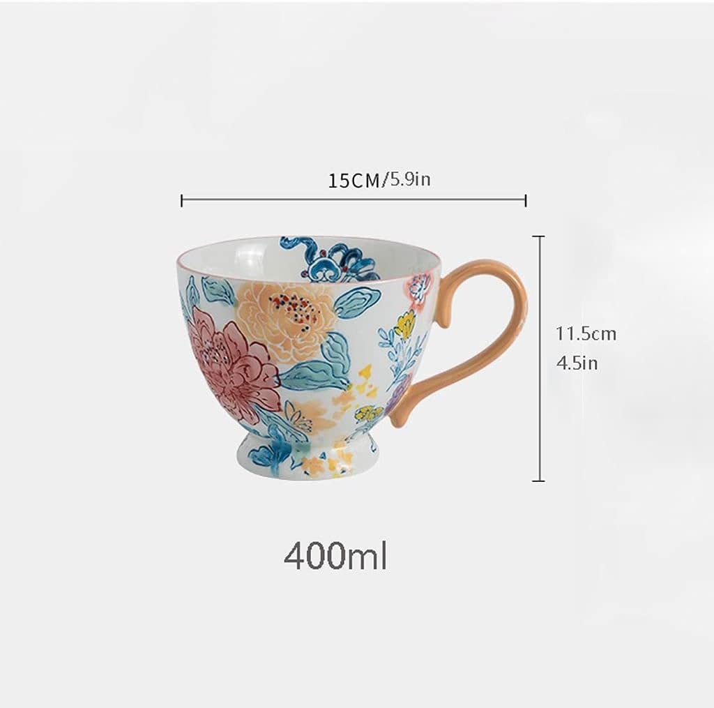 Ceramiczny kubek do kawy, prezent na kubek do kawy, chiński styl, ceramiczne, malowane ręcznie wzory kwiatowe, kubek do kawy, zestaw kubków do kawy,