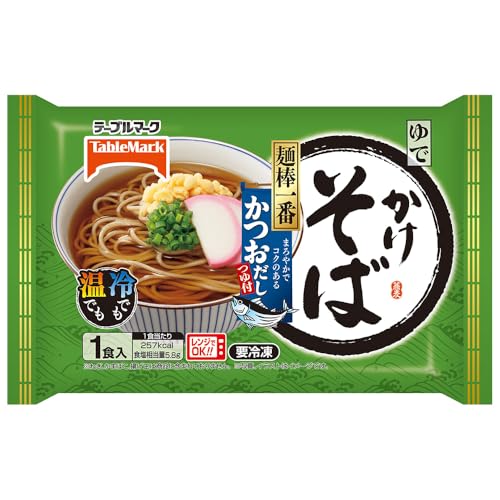 [冷凍] テーブルマーク 麺棒一番 かけそば 195g×5袋のサムネイル