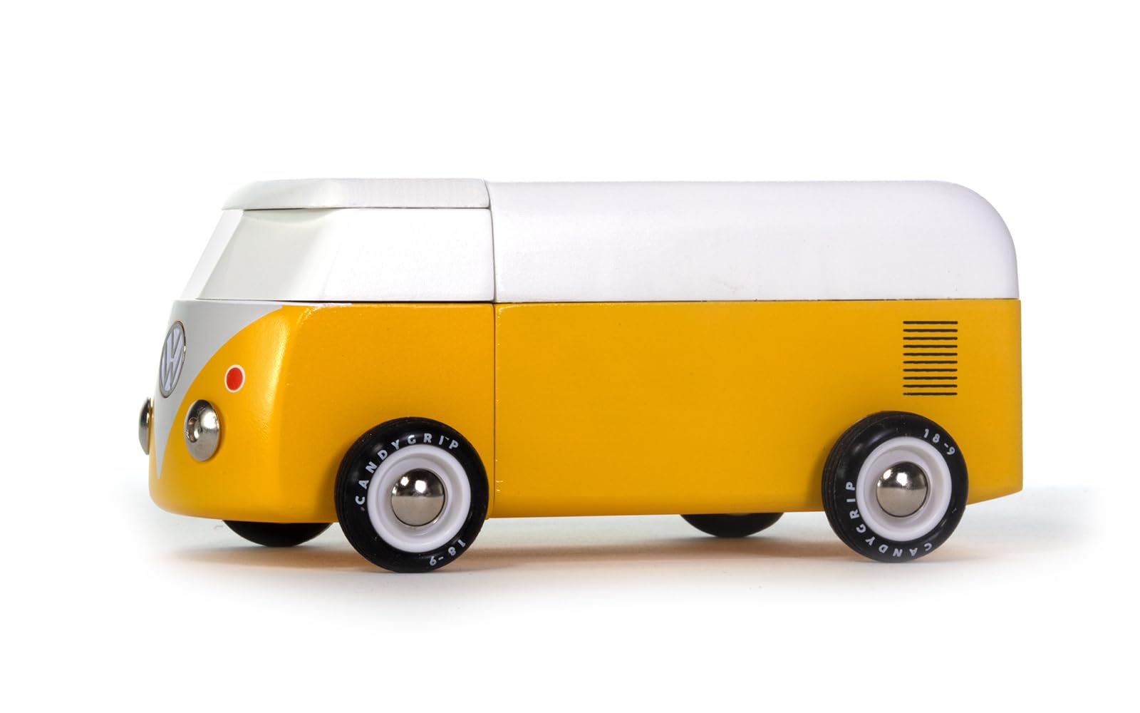 Candylab Holzspielzeugauto - VW Beach Bus - gelb weiß - magnetisch