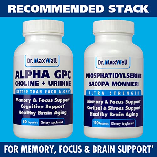Alpha Gpc 600Mg + Uridine, A Choline Enhancer. Better Than Alpha-Gpc Or Uridine Аlone. Best Alpha Gpc Choline: 2In1, Soy Free, No Fillers, Usa. Best Choline Form, 60 Pills, Money Back Guarantee #TOP5