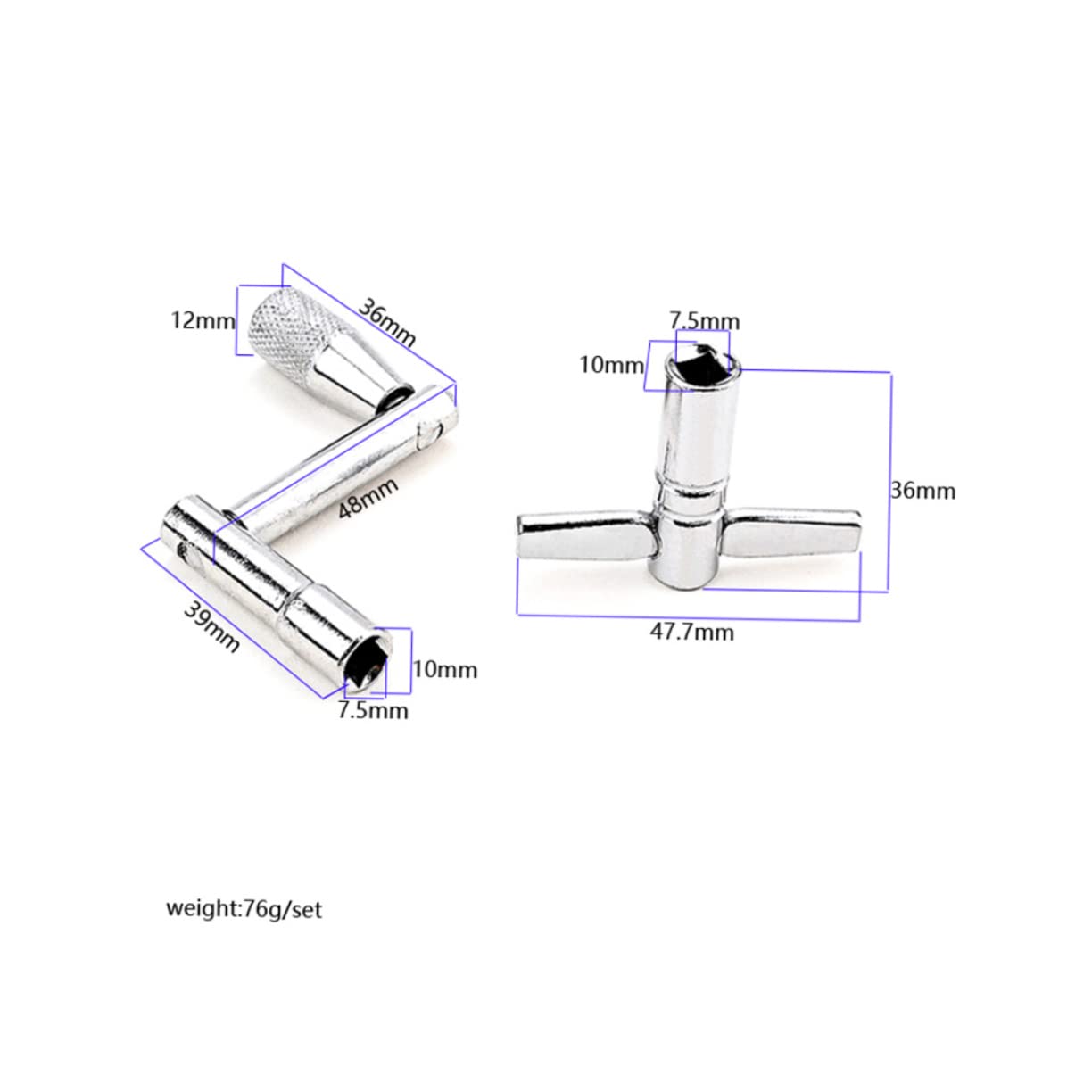 ibasenice 4sätze Metal Drum Keys Set Praktisches Schlagzeug Zubehör Für Präzises Stimmen Und Reparaturen Geeignet Für Verschiedene Trommelsysteme Und Persönliche Nutzung