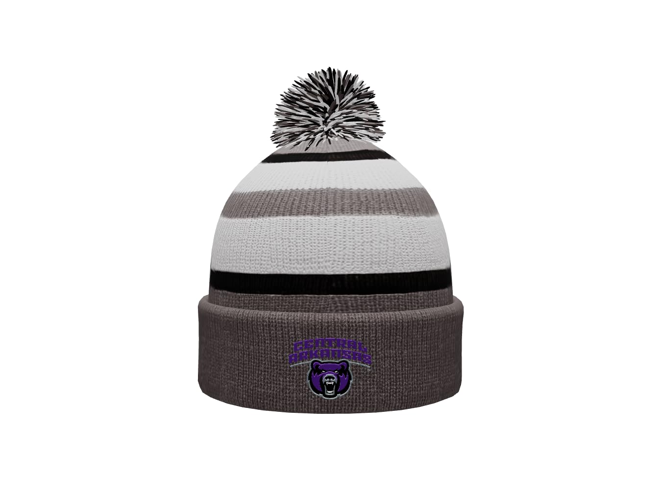 Sport Your Gear Central Arkansas Bears Prime Cuffed Fold Over Pom Pom Winter Knit Hat Beanie Alternate