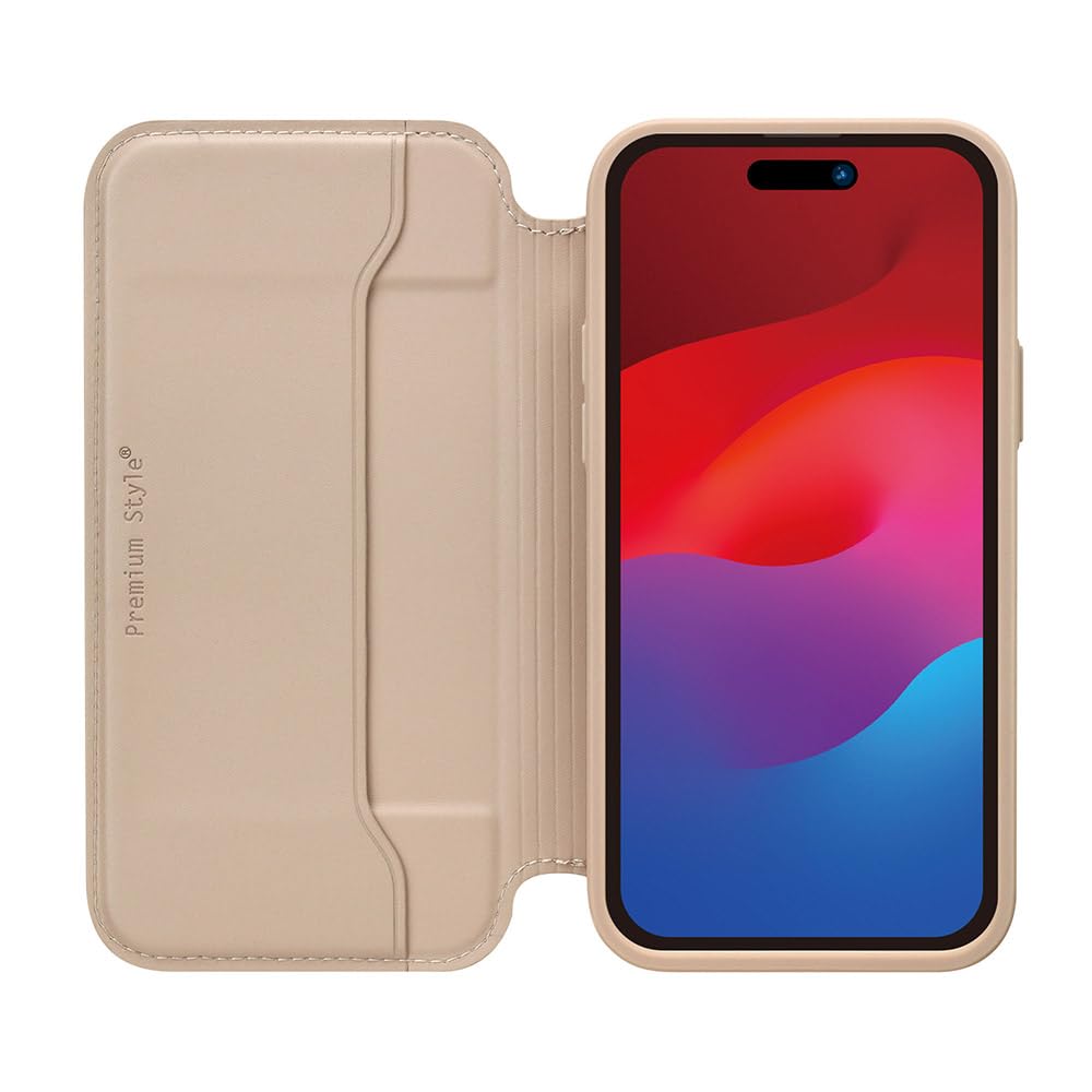 Amazon.co.jp: iPhone15Pro ガラスフリップケース [ベージュ] : 家電