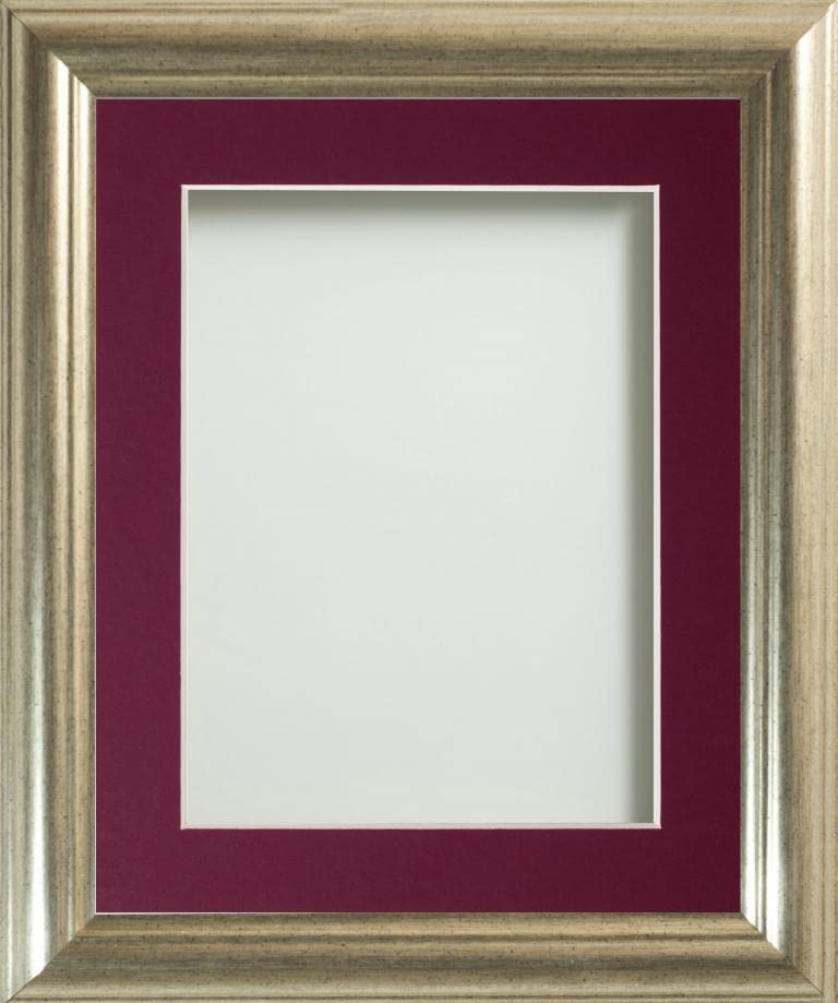 Frame Company Eldridge Silver 12x12 Frame, Plum Mount for 10x10 — image 1