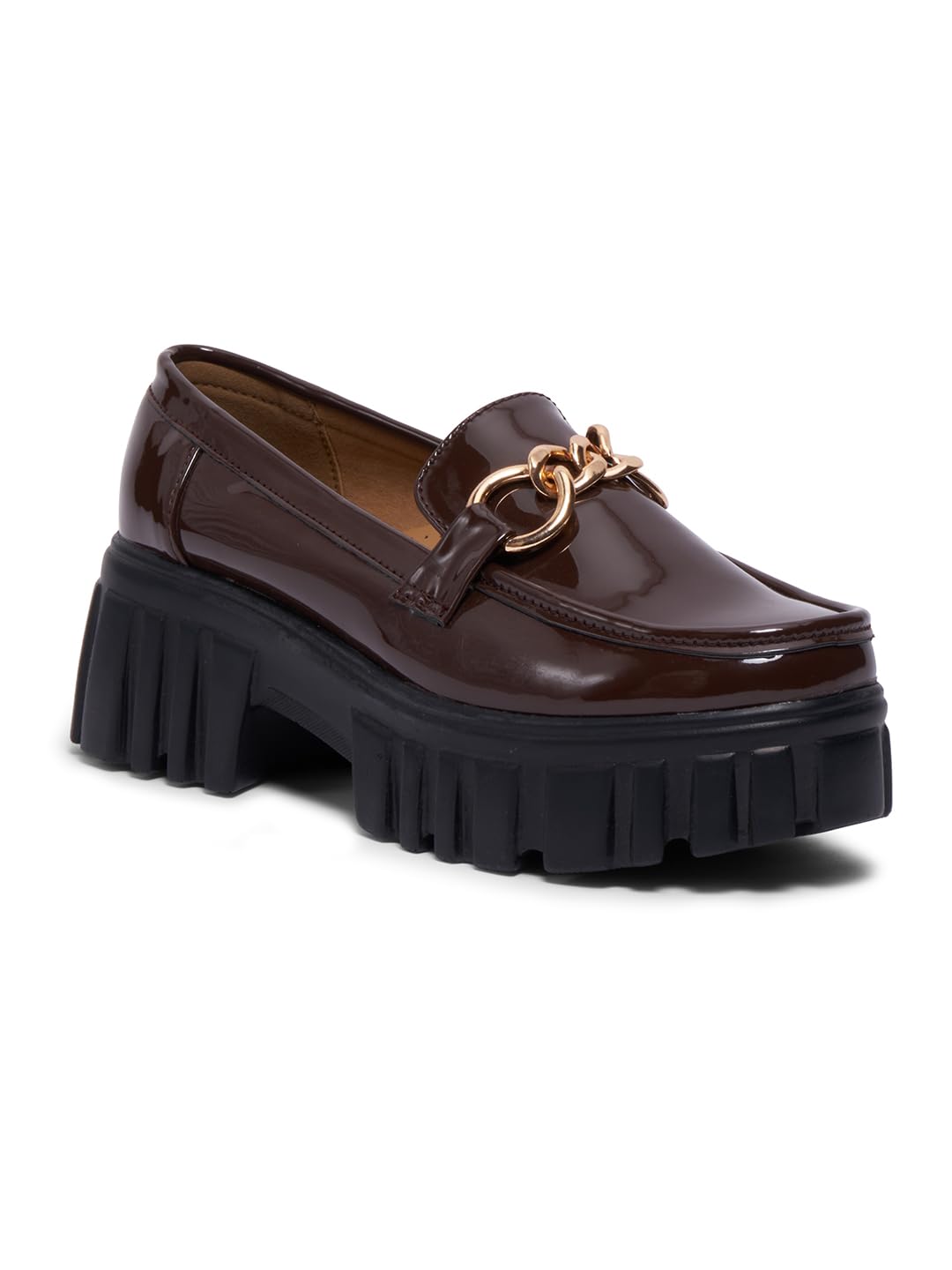 eridani Mocha Embellished Chunky Loafers |Trendy Lightweight Durable Fashion Elegant Modern Design |Perfect Fit Soft Feel-picture-19