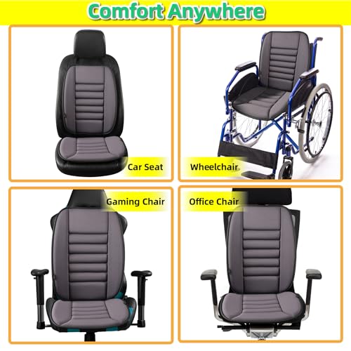 kingphenix Almofada de assento de carro com almofada de suporte para as costas: design de espuma vis