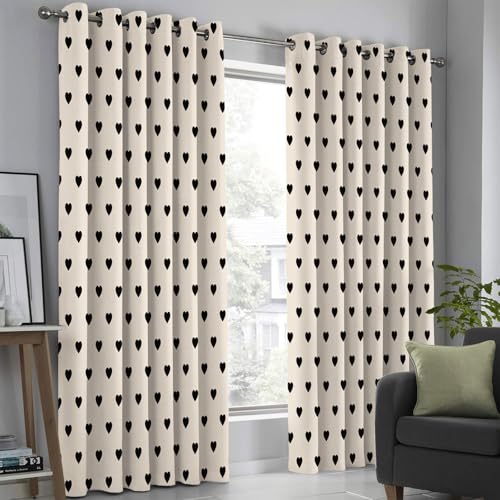Rideaux thermiques isolants anti froid beige clair à œillets