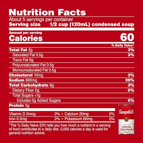 Image of Campbell's Condensed Homestyle Chicken Noodle Soup, Family Size, 22.2 Ounce Can