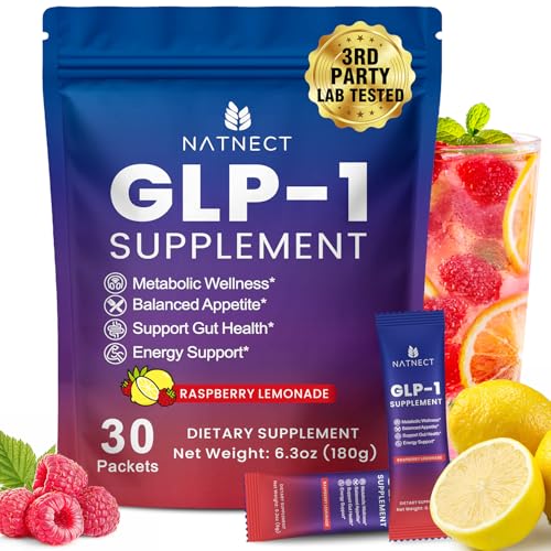 GLP-1 Supplement, Natural GLP 1 Booster Drink Mix for Weight Loss, Appetite Control and Metabolism Boost Support, Contains Yerba Mate, Garcinia Cambogia, Berberine (Raspberry Lemonade Flavor)