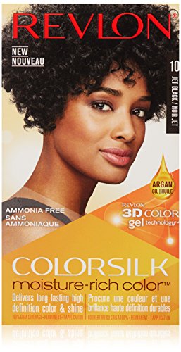 Revlon Colorsilk Moisture Rich Hair Color, Jet Black No. 10, 1 Count