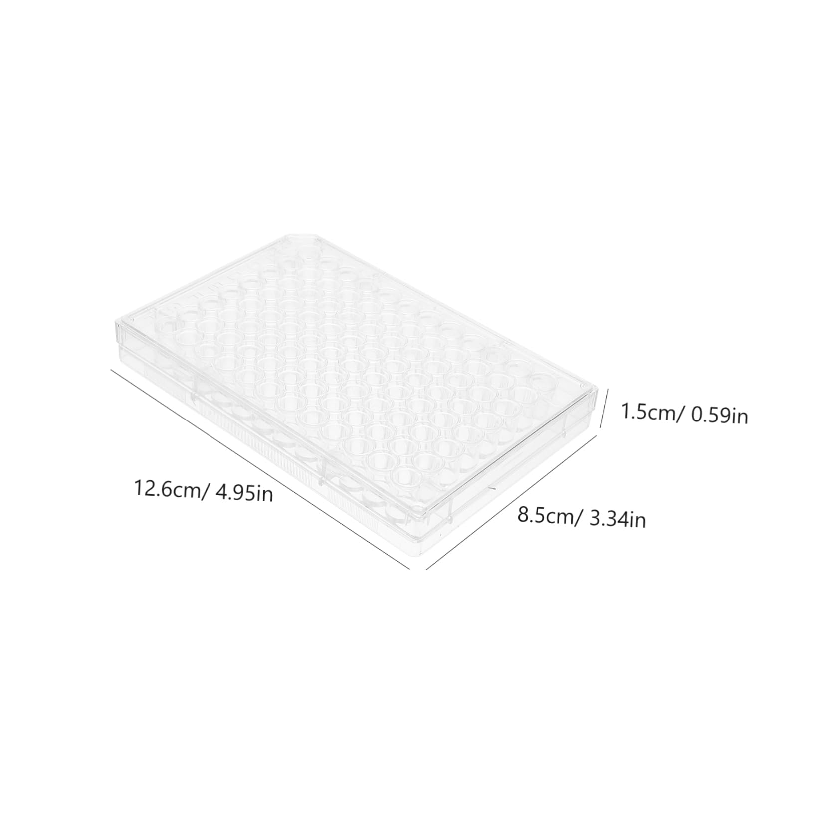 TIDTALEO 2-Piece Lab Cell Culture Plate for Tissue Culture 96-Well Plastic Plate Laboratory Use