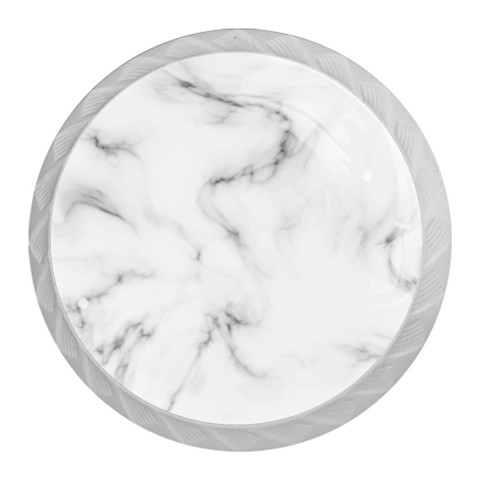 Tqmspg 4 Pieces Drawer Pulls Marble Texture Door Knobs Dresser Handles for Kitchen Wardrobe Cupboard Hardware Furniture