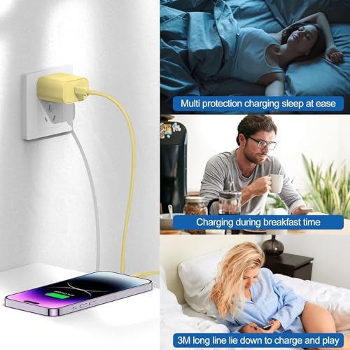 Image of iPhone Fast Charger,Type C Wall Charger Block Plug and 6ft USB C to Lightning Charging Cable Cord Long,Power Adapter Cube Brick Box for Apple iPhone 14 Pro Max /14 Plus /14 /13 /12 Mini /11 /XS Max /XR /iPad