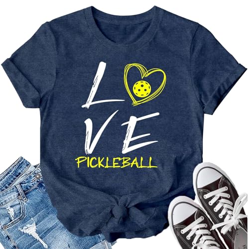 LBP Women Pickleball Shirt Love Pickball T-Shirt Pickleball Lover Player Tee Tops