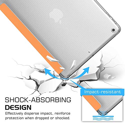 Image of DuraSafe Cases for iPad 8.3 Inch Mini 6th [ Mini 2021 6 Gen ] A2567 A2568 A2569 MK7M3HN /A MLWL3HN /A MK7R3HN /A MK7P3HN /A MLWR3HN /A MK7X3HN /A MK7V3HN /A MK893HN /A MK8E3HN /A Smart Flip Case - Orange