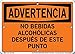 Vestil SI-W-40-E-AL-063-S NO ALCOHOLIC BEVERAGES BEYOND THIS POINT/NO BEBIDAS ALCOH?LICAS DESPU?S DE ESTE PUNTO Warning Sign, Aluminum, 0.063" Overall Size, 20.5" W x 14.5" H