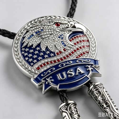 Image of GelConnie Bolo Ties for Men Women Western Cowboy Tie Mens Western Necklace Leather Necktie Gold Bolero Tie Cowboy Necklace