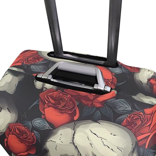 xigua Vintage Goth Skeletons Luggage Cover, High Stretch Fabric Zipper Closing Suitcase Protector Washable Travel Suitcase Cover Fits for 18-20 Inch Luggage 5