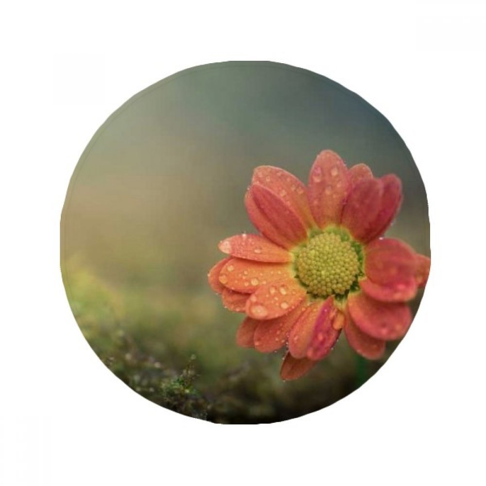 Tapis ronde fleurs dark rouge anti-slip sol 50x50cm, une idée cadeau déco idéale pour la maison
