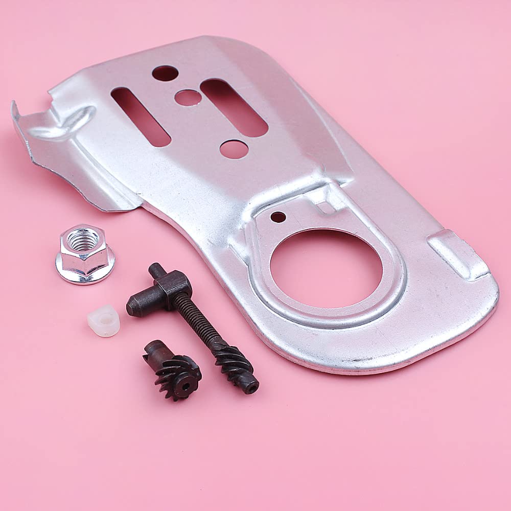 Placa de guía del Tensor ajustador Cadena, Adecuado para el Kit Tuercas Barra Motosierra 445 y 450, Pieza Repuesto for Herramienta