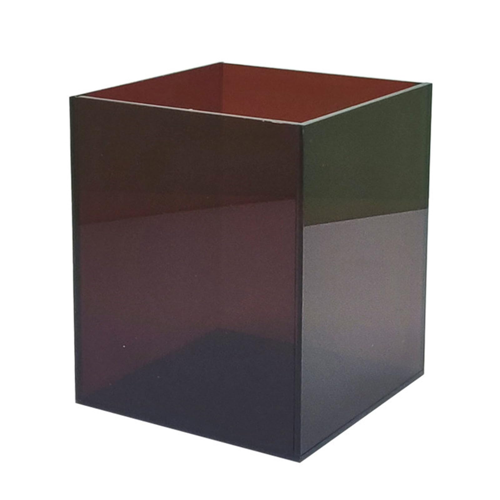 CXGBQSJ Colored Acrylic Display Box Modern Showcase Storage For Retail Product Presentation and Countertop Organisation 15*15*20cm,Amber,Five sided