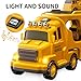 TEMI Construction Truck Toys Cars for Toddlers 3-5 - 7-in-1 Friction Powered Vehicle Toy 3 4 5 6 Year Old Boys, Carrier Transport Trucks Kids Years, Car Set Age 3-9 Boys and Girls