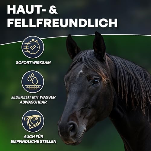 NEU Fliegenspray Pferd 500ml – Effektiver Insektenschutz für Pferde – Bremsenspray & Mückenspray Pferd – Zuverlässiges Mittel gegen Fliegen, Mücken & Parasiten mit Sofortschutz – Bremsen Blocker FUTUM