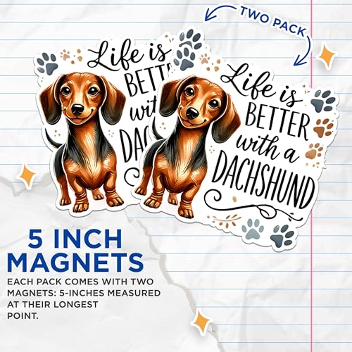Imanes decorativos de perro salchicha, pack 2 miniatura 3