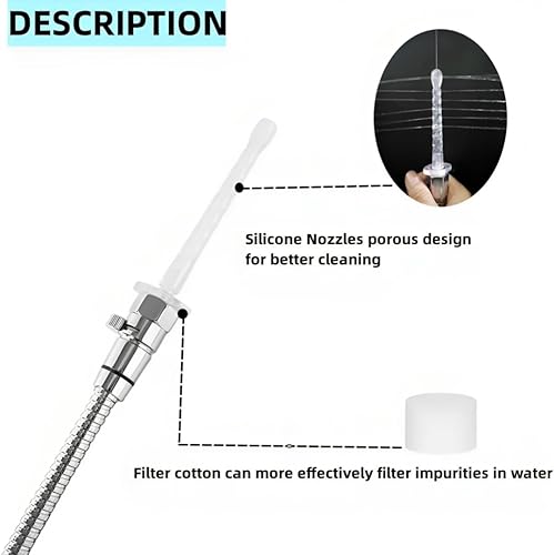 Miniatura 3 de Kit de sistema de enema de ducha, kit de limpieza vaginal y anal con boquilla de 3 enemas y manguera de metal de 6.56 pies, limpiador de sistema