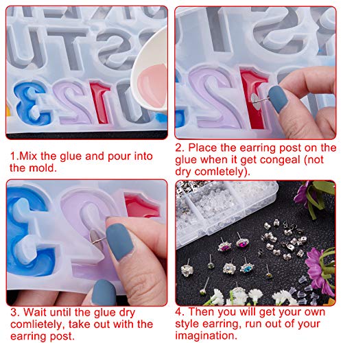 BQTQ 2600 Pezzi Pali per Orecchini e Chiusure per