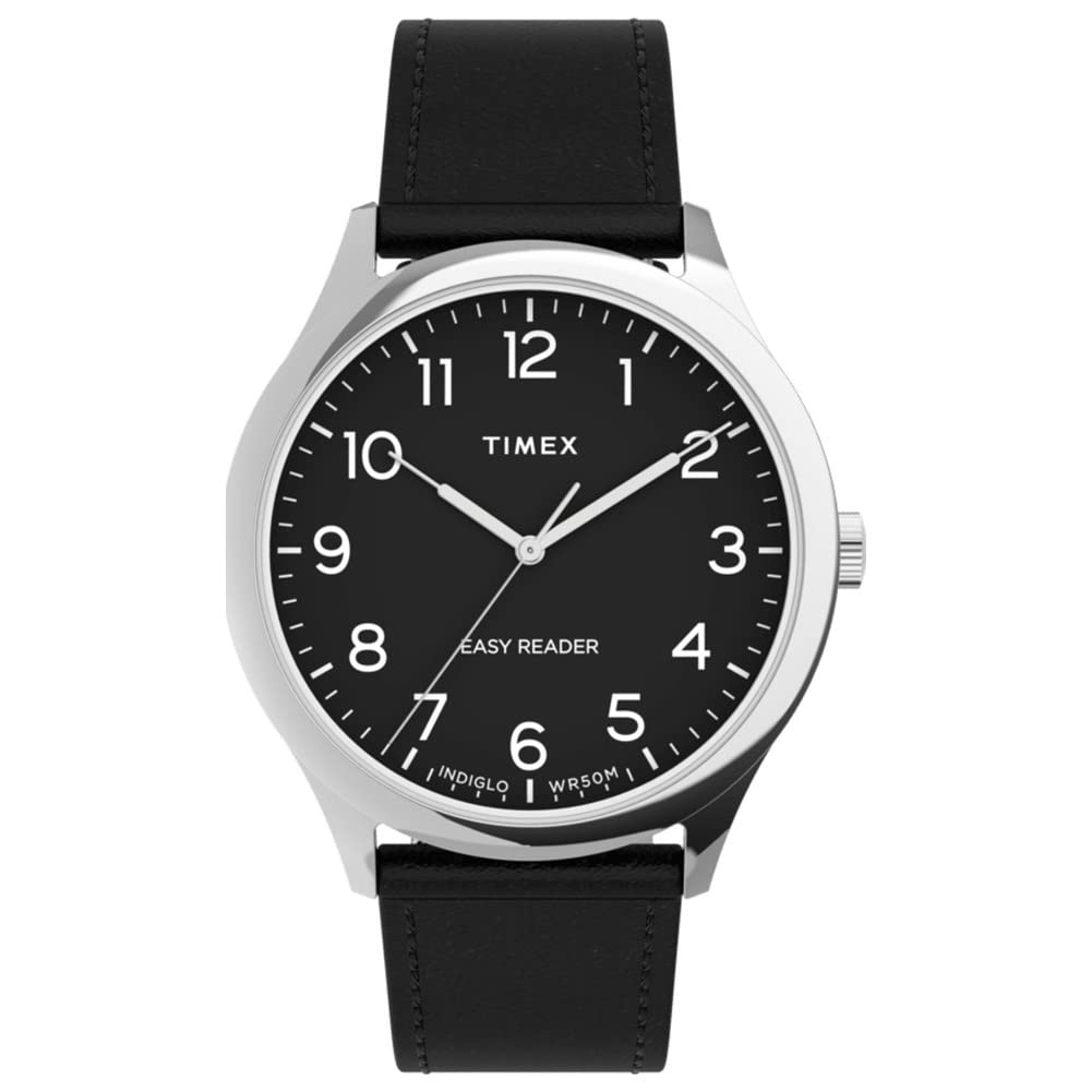 Timex TW2U22300 Mens Easy Reader Watch, Black, TW2U22300-AMZUK