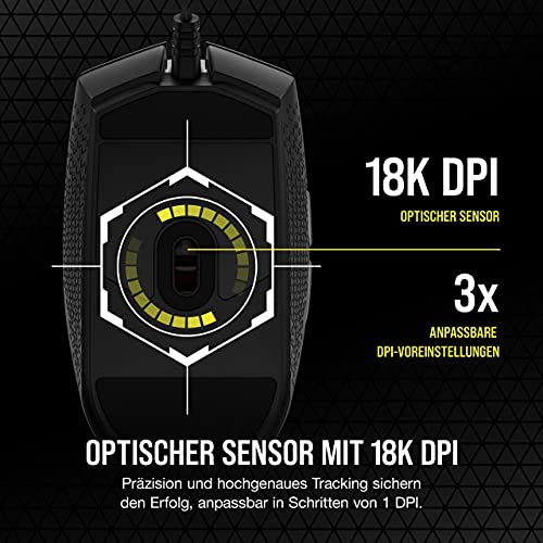 Corsair KATAR PRO XT Kabelgebundene Ultra-Light FPS Gaming Maus - Schwarz – Ansicht 6
