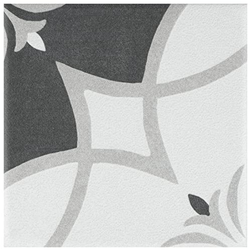 Merola Tile Twenties Mini Crest 3-7/8" x 3-7/8" Ceramic Floor