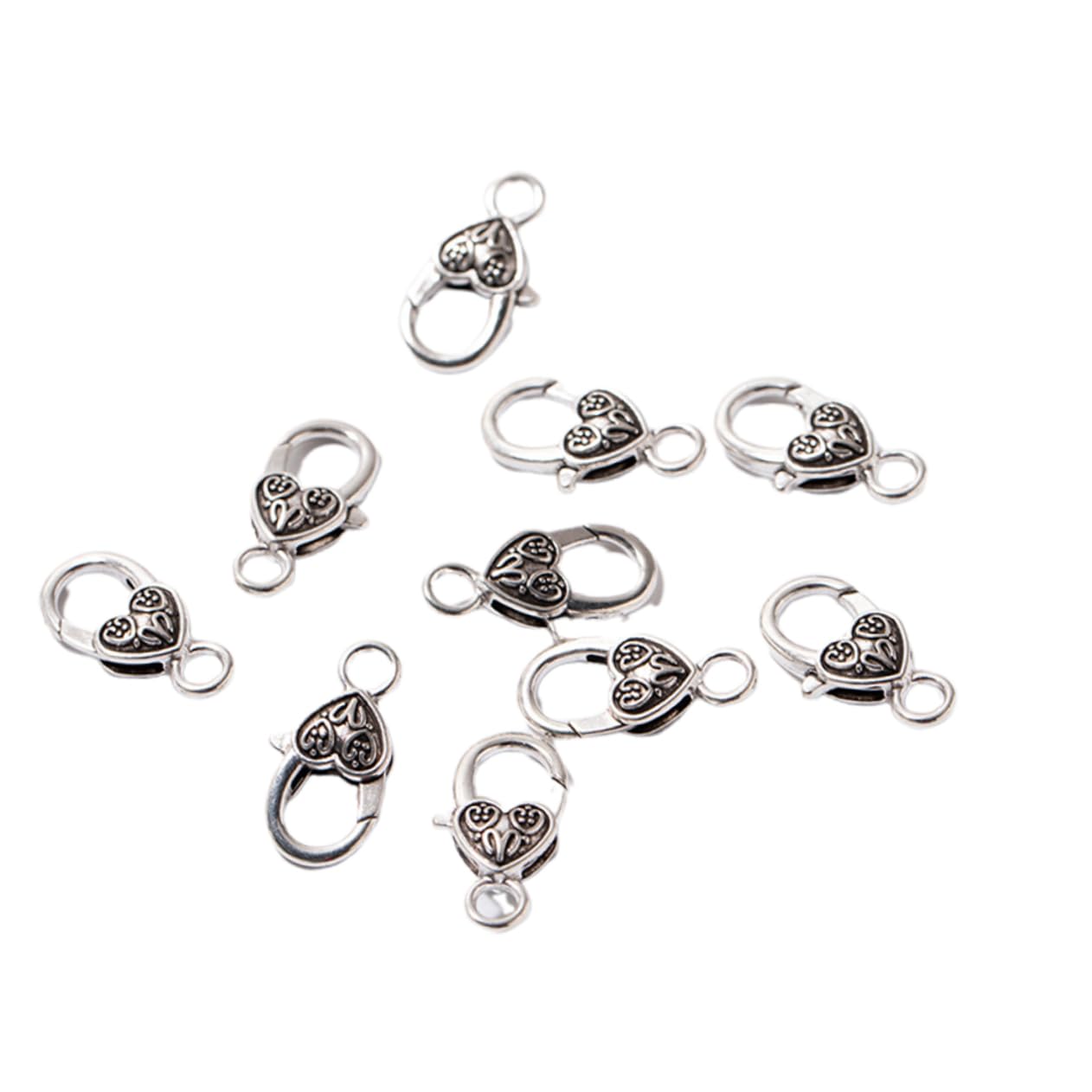 120piezas Clasp De Aleación De Plata Forma De Para Fabricación De Joyas Accesorios De Para y Pulseras