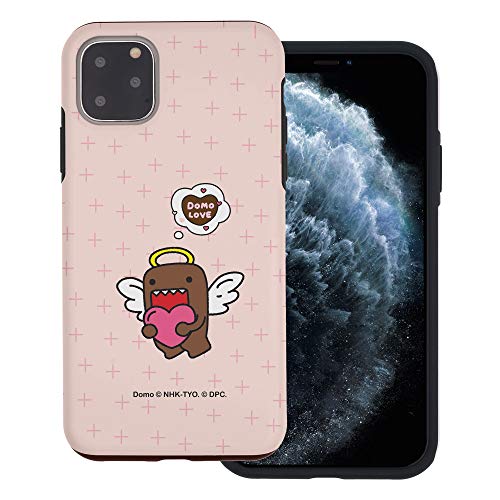 Domo Kun Compatible with iPhone 13 Case (6.1inch) Layered Hybrid [TPU + PC] Bumper Cover - Cute Angel Love