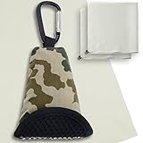 RedTent Outdoor BW Buddy Towel Microfaser-Tuch, leicht, saugfähig, schnelltrocknend & antibakteriell, inkl. Bundeswehr Flecktarn Hülle, Karabiner + 2 Ersatz-Tücher (Flecktarn Tropen)