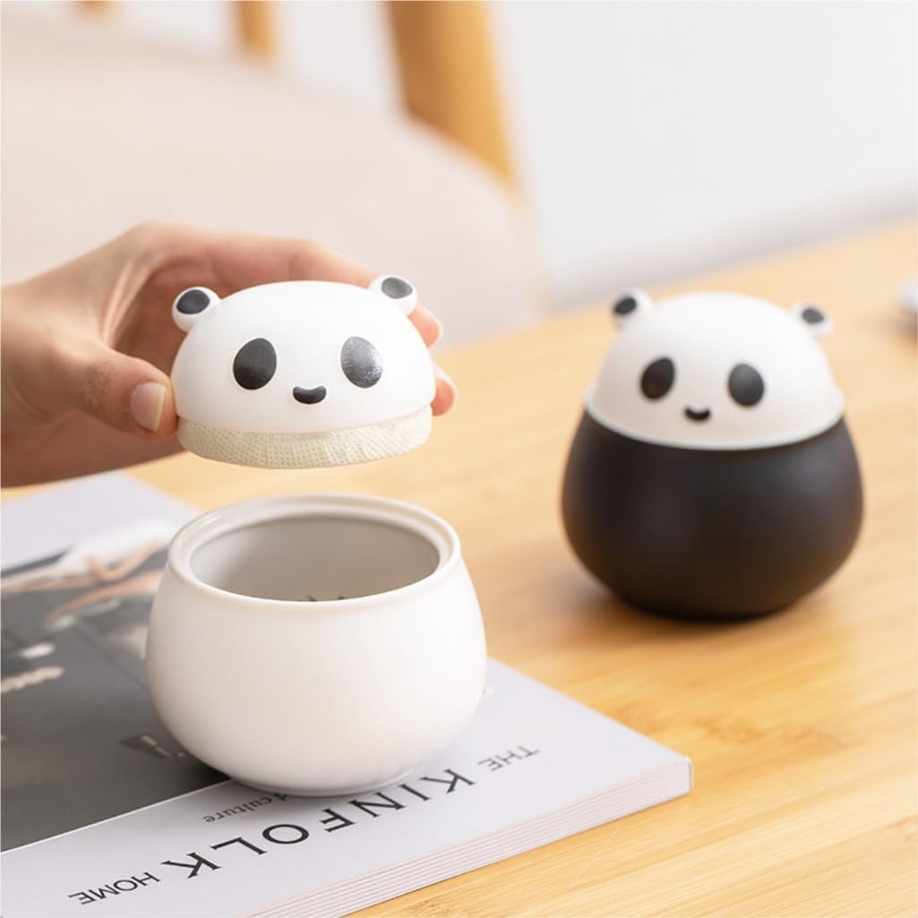 HLTYGWX Teedose, kreativer Panda, Vorratsdose für Massentee, Keramik, versiegeltes Glas, Küche, Snackdose, Bonbondose, Haushalt, grünes und schwarzes Teeglas, Teedose