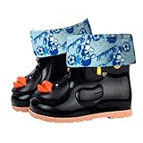 Regenstiefel Schuhe Kinder Jungen Mädchen Wasserdicht Anti-Rutsch-Gummi Wasserdicht Gummistiefel Runde Zehe Mädchen Rosa Dicke Gummistiefel Regenstiefel Schuhe Kinder Jungen Mädchen Wasserdicht Anti-Rutsch-Gummi-Regenmäntel niedlich Tier Tragbar Wiederverwendbar Poncho