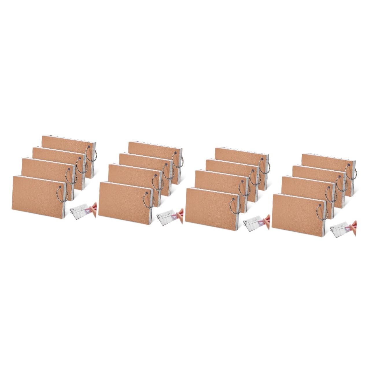 NUOBESTY 16 Pièces Bague Cartes D'étude Fiches 3x5 Pouces Cartes Flash Pour Étudier Flash D'apprentissage Pour Les Étudiants Fiches Colorées Mémo Blanche Papier