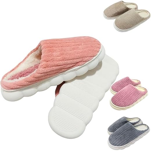 Pantufa Nuvem Chinelo Sapatilha Antiderrapante Super Quentinha Adulto Unissex Quarto Forrada Macia 34 Peluciada Inverno Frio Feminina Pelúcia (ROSÉ, BR, Adulto, Numérico, M, 34)