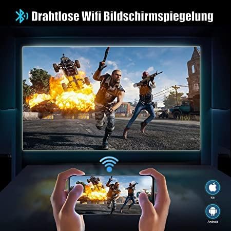 Proiettore 4K, 1200 ANSI Lumen Wifi 6 e Bluetooth Proiettore, Videoproiettore per Home Cinema, schermo da 300 pollici, compatibile con Fire Stick, laptop, smartphone con iOS/Android, PS5 - 3