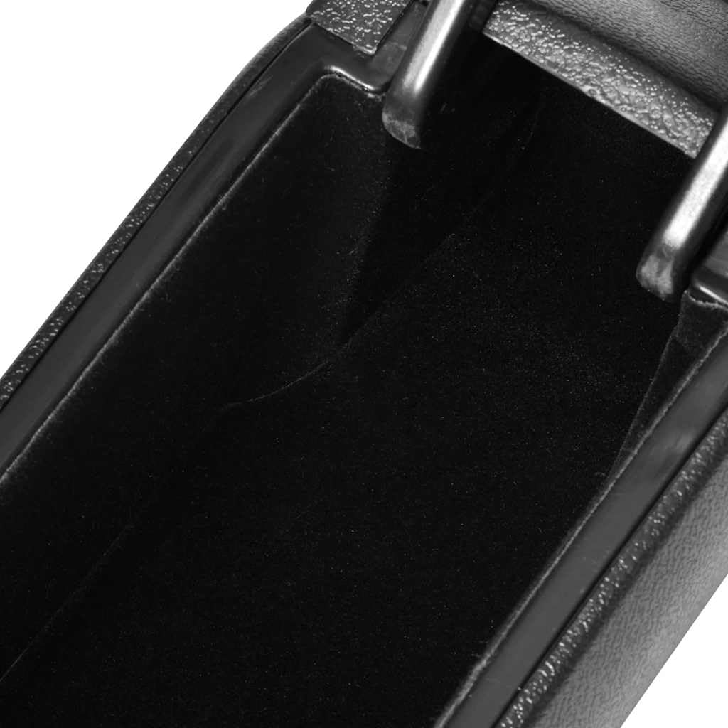 Reposabrazos ajustable con compartimento de almacenamiento para Audi A4 B6 B7, ABS negro, cómodo reequipamiento con acolchado, montaje y ajuste para accesorios de vehículo en el interior