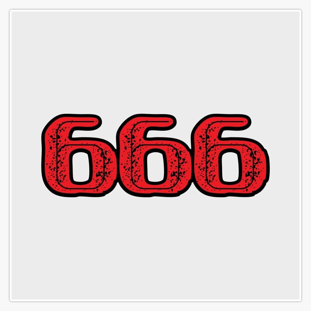 Amazon.com: 666 Racing Number - Cool Funny Helmet Motorcycle Or